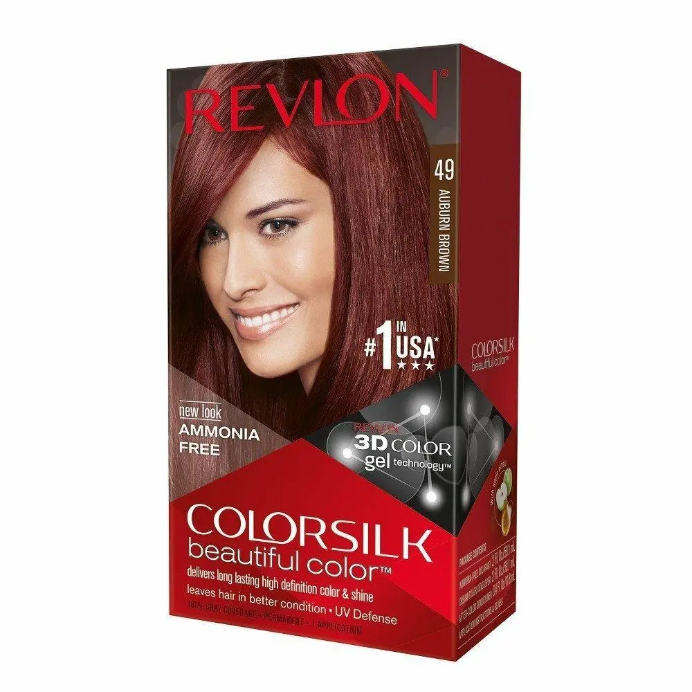 Colorsilk Permanent Hair Color Long-lasting Ammonia Free Pack of 12 49 REDDISH BROWN by Revlon