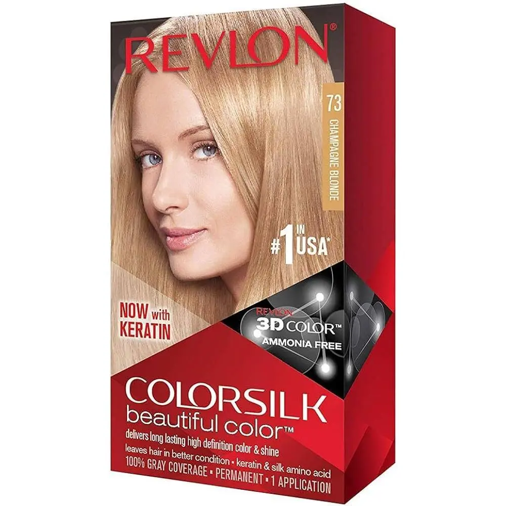 Colorsilk Permanent Hair Color Long-lasting Ammonia Free Pack of 12 73 CHAMPAGNE BLONDE by Revlon