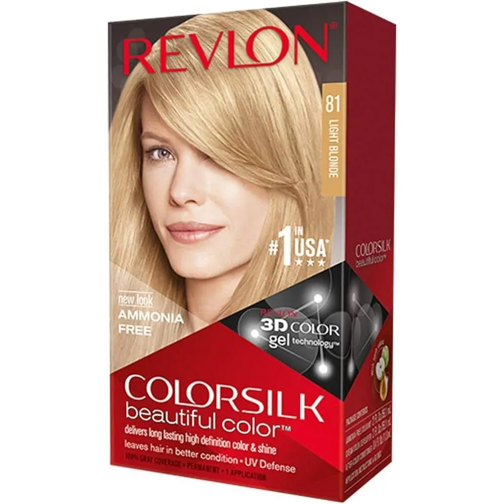 Colorsilk Permanent Hair Color Long-lasting Ammonia Free Pack of 12 81 LIGHT BLONDE by Revlon