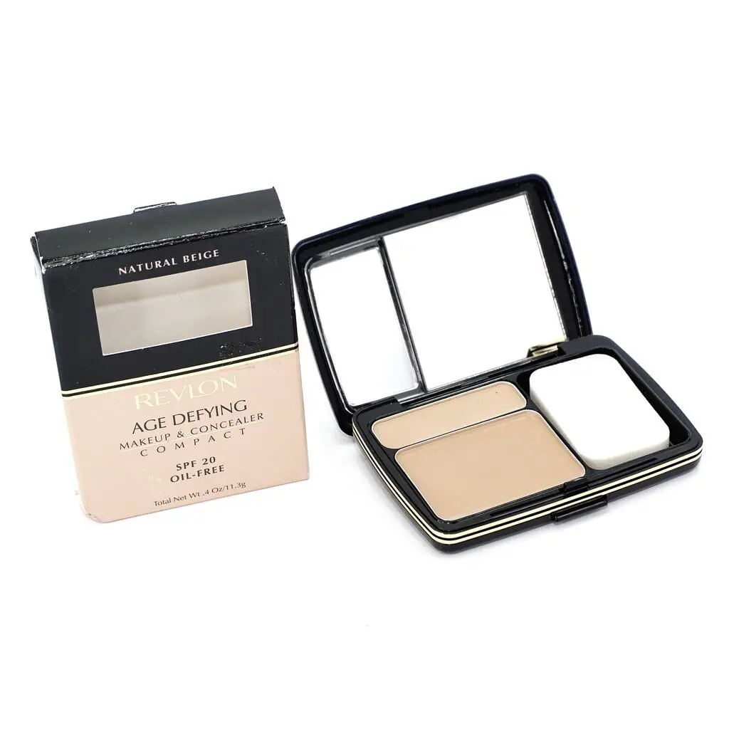 Age Defying Makeup Concealer Compact Choose Shade Full Size Natural Beige by Revlon