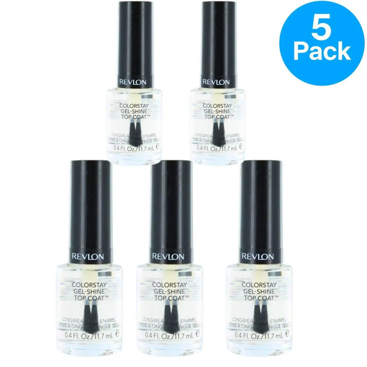 Revlon Colorstay Gel Shine Top Coat 0.4 fl oz 5 Pack - TOP COAT