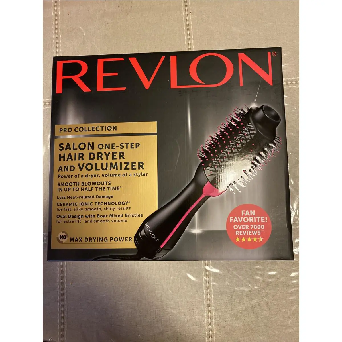 Revlon Pro Collection Salon One Step Hair Dryer and Volumizer Brush Pink