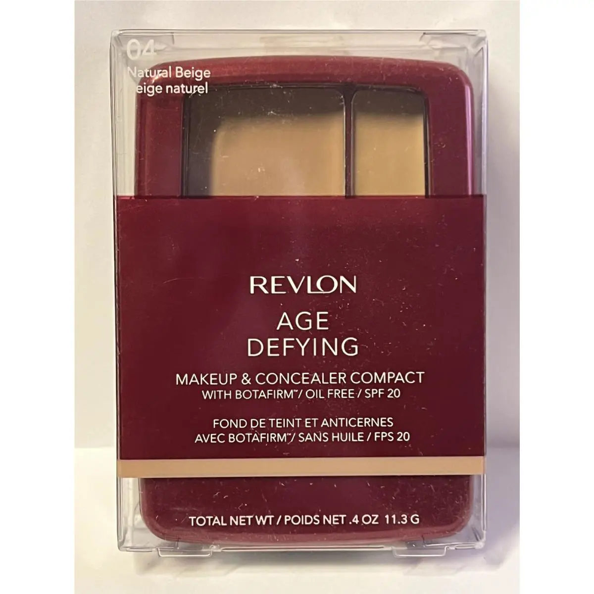 Revlon Age Defying Makeup Concealer Compact W/botafirm Spf 20 Natural Beige