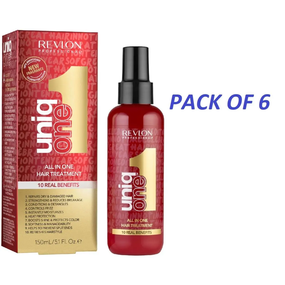 Revlon Uniq One Hair Treatment - Celebration Edition - Pack OF 6