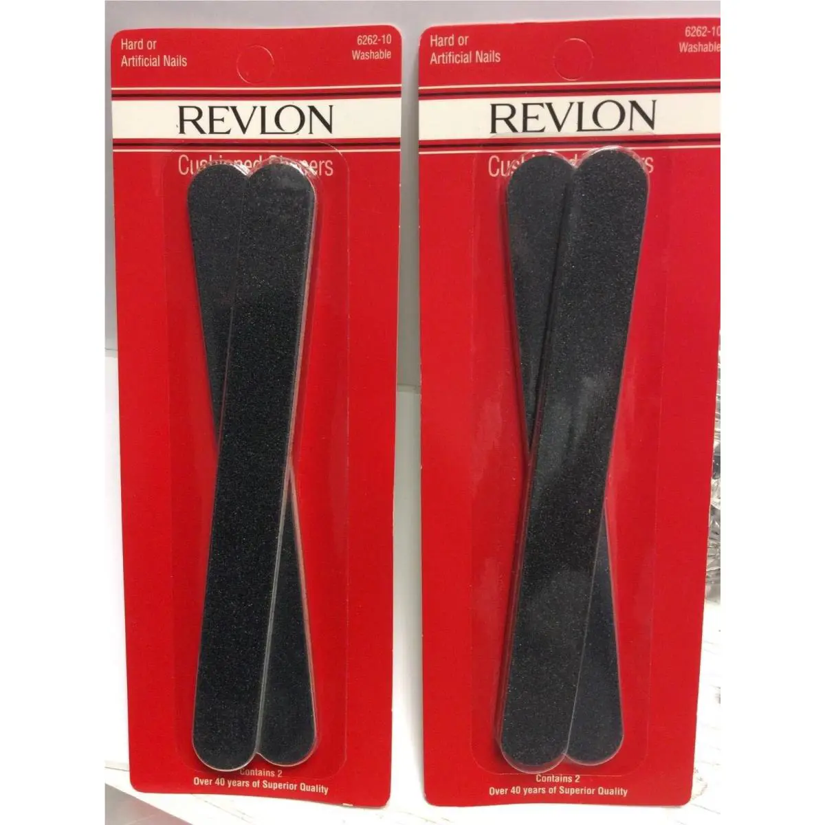 3 X Revlon Cushione Shapers File Coarse Surface Hard or Artificial Nails 6262-10
