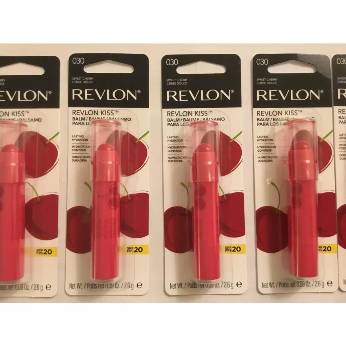 Lot OF 10 - Revlon Kiss Balm Lasting Hydration -030 Sweet Cherry SPF20
