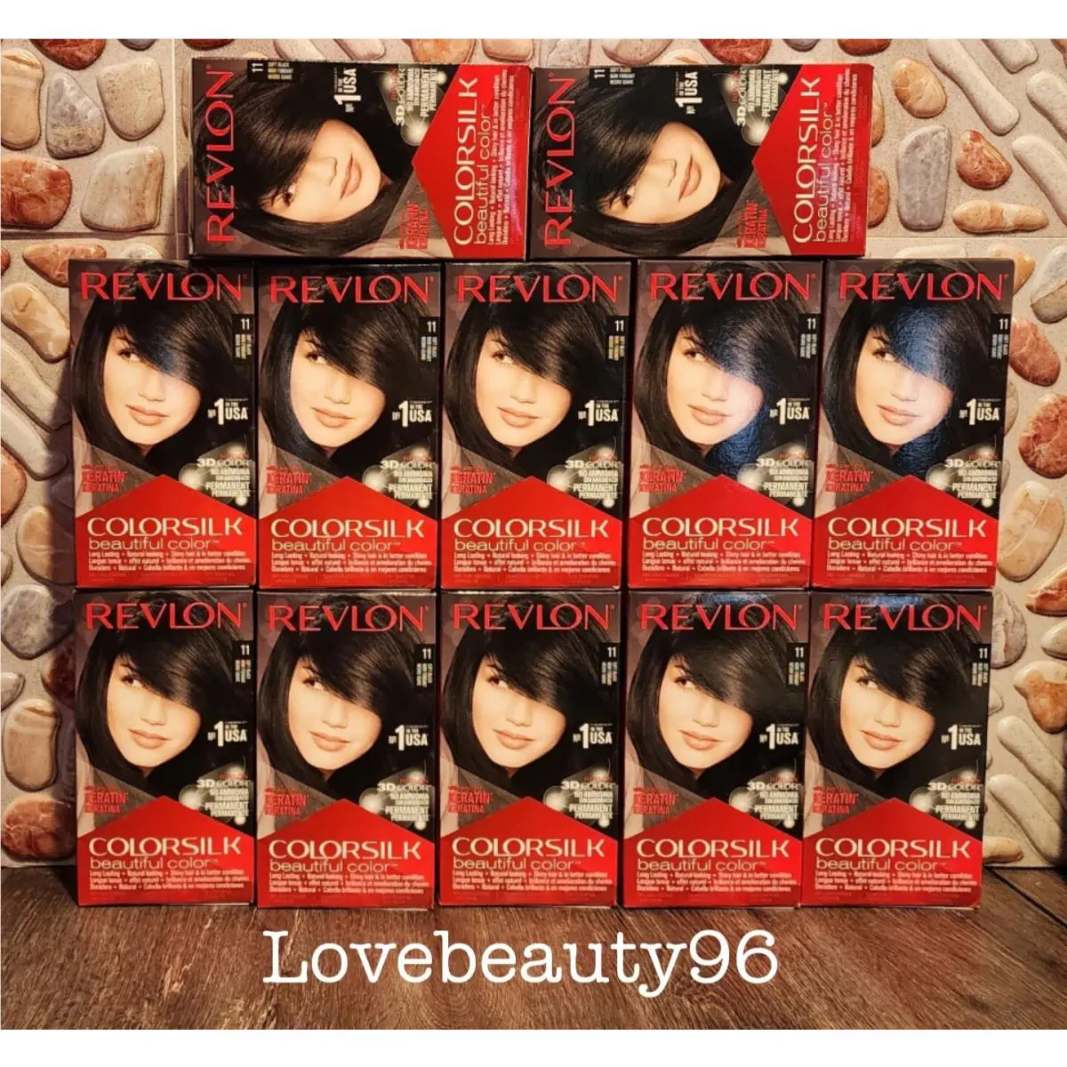 12 PK Revlon Colorsilk Beautiful Color 11 Soft Black Permanent NO Ammonia