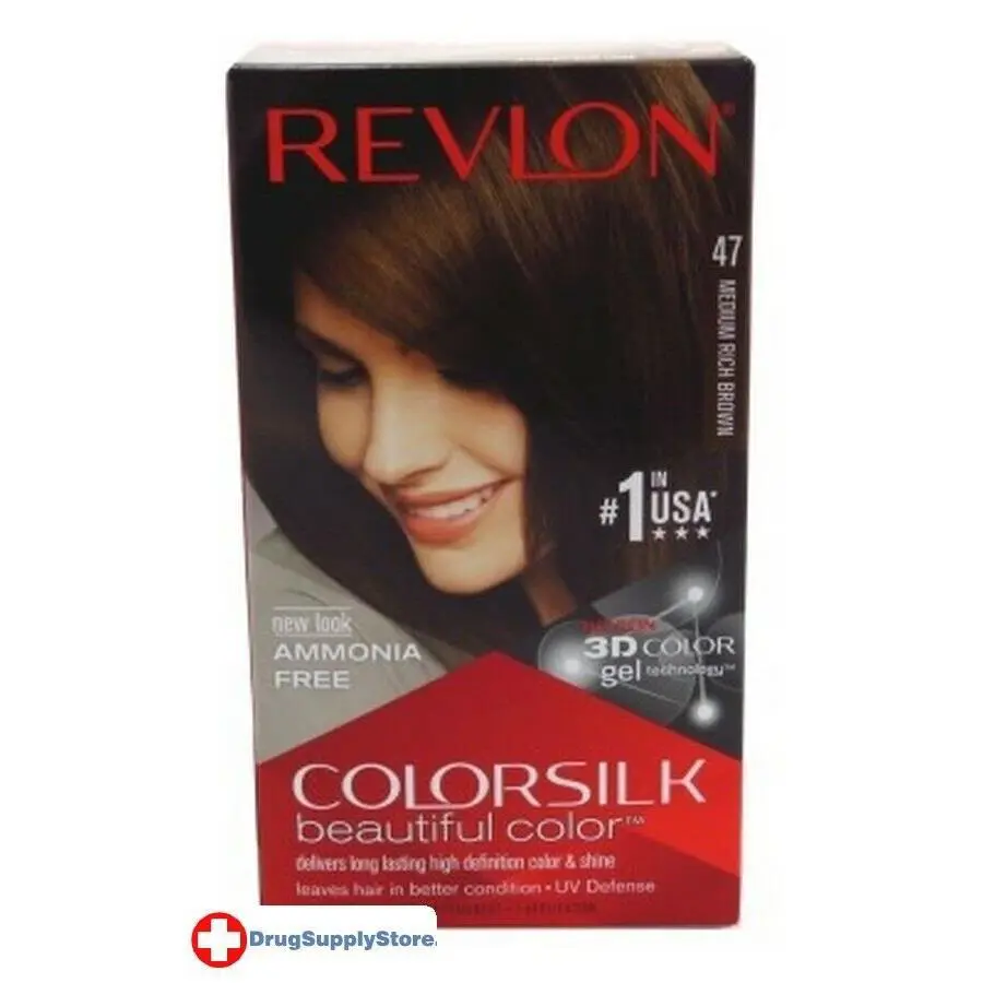 BL Revlon Colorsilk 47 Medium Rich Brown - Three Pack