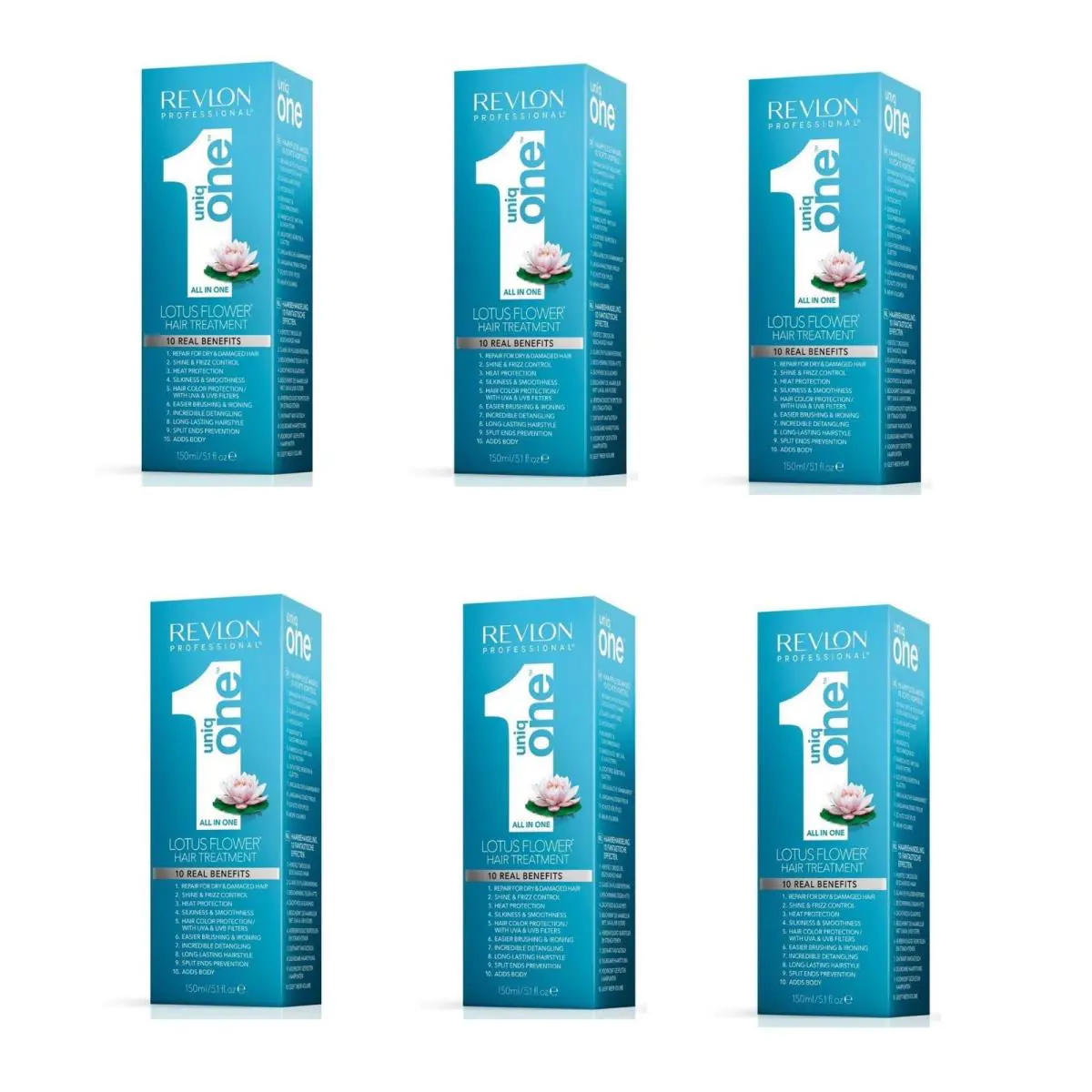 Revlon Pack Of 6 Uniq1 Lotus Flwr Hair Treatment 5.1