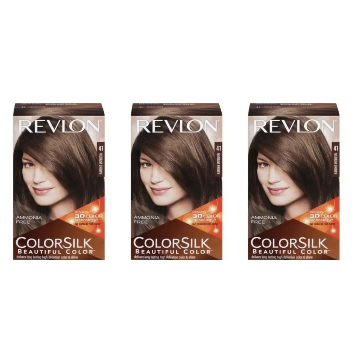 BL Revlon Colorsilk 41 Medium Brown - Three Pack