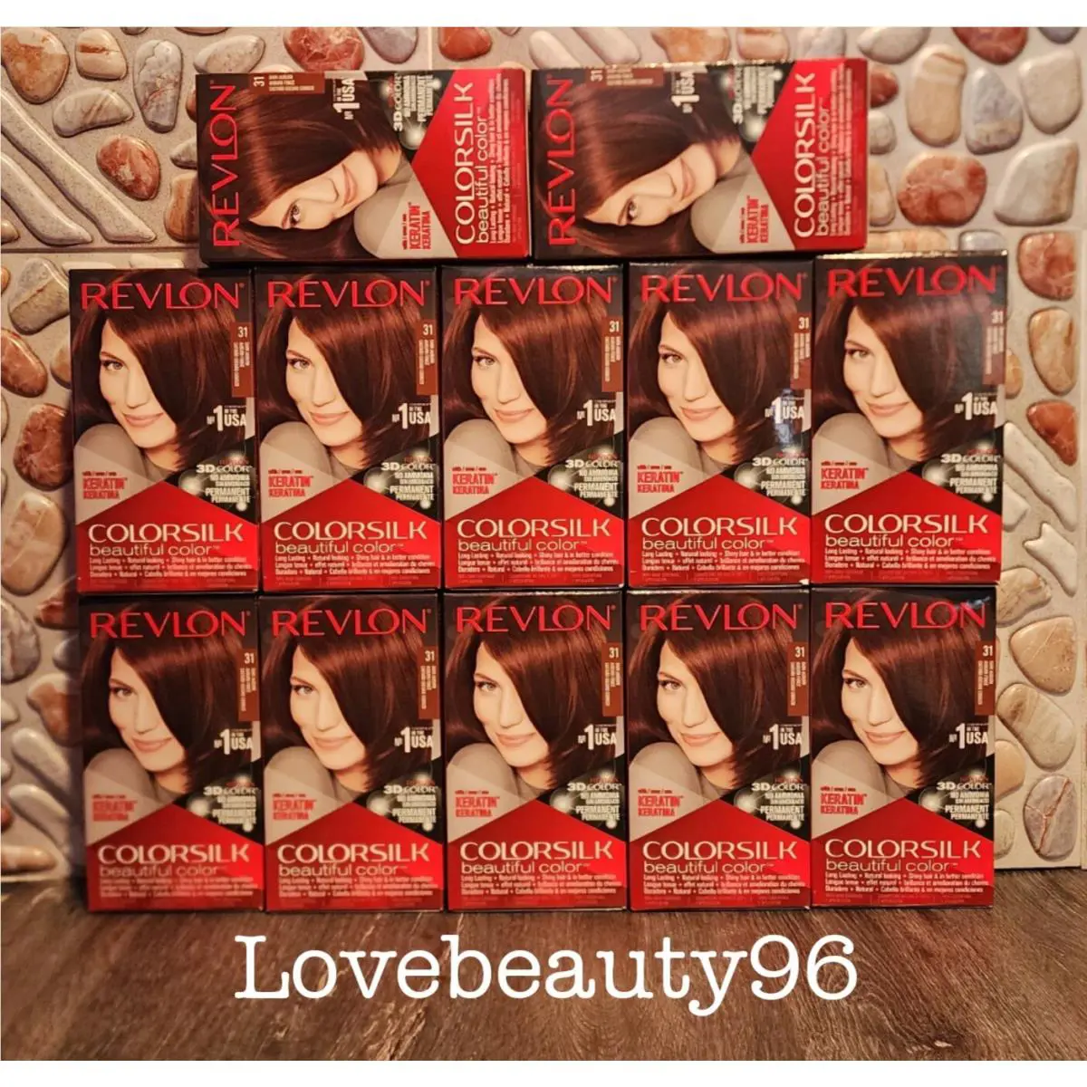12 PK Revlon Colorsilk Beautiful Color 31 Dark Auburn Permanent NO Ammonia