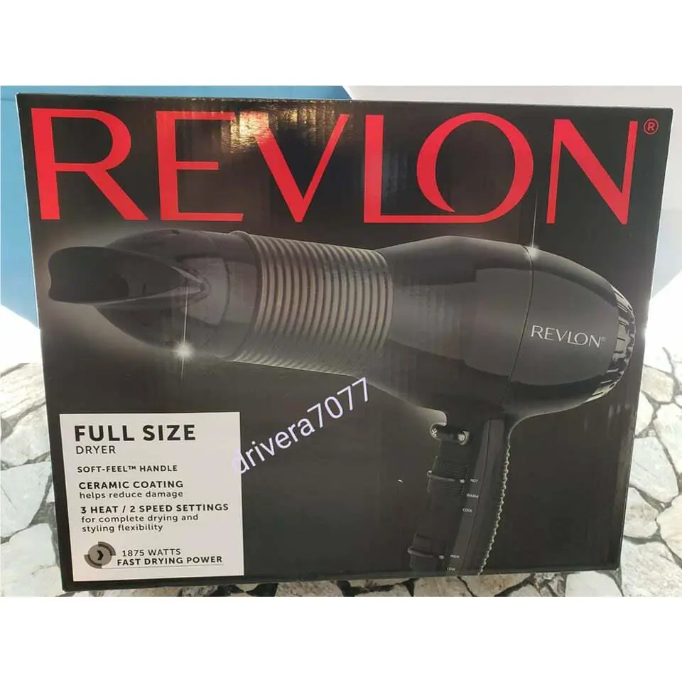 Revlon Ceramic Coating 1875 Watt Full-size Turbo Dryer Black Collection 2017