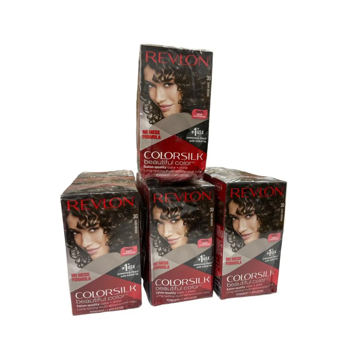 12 Pack Revlon Colorsilk Permanent Hair Color Dye 30 Dark Brown