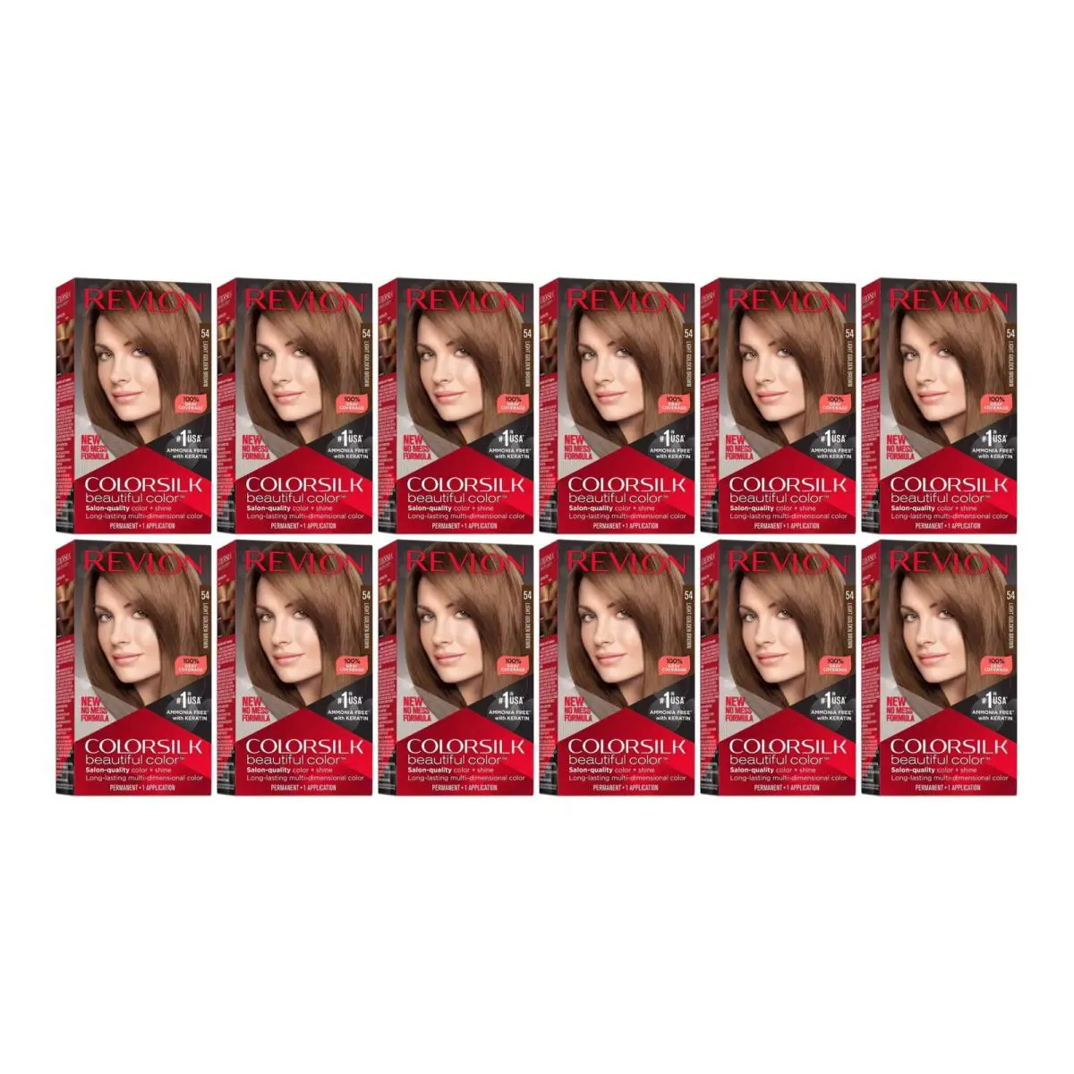 Revlon Colorsilk Hair Color - 54 Light Golden Brown Pack of 12