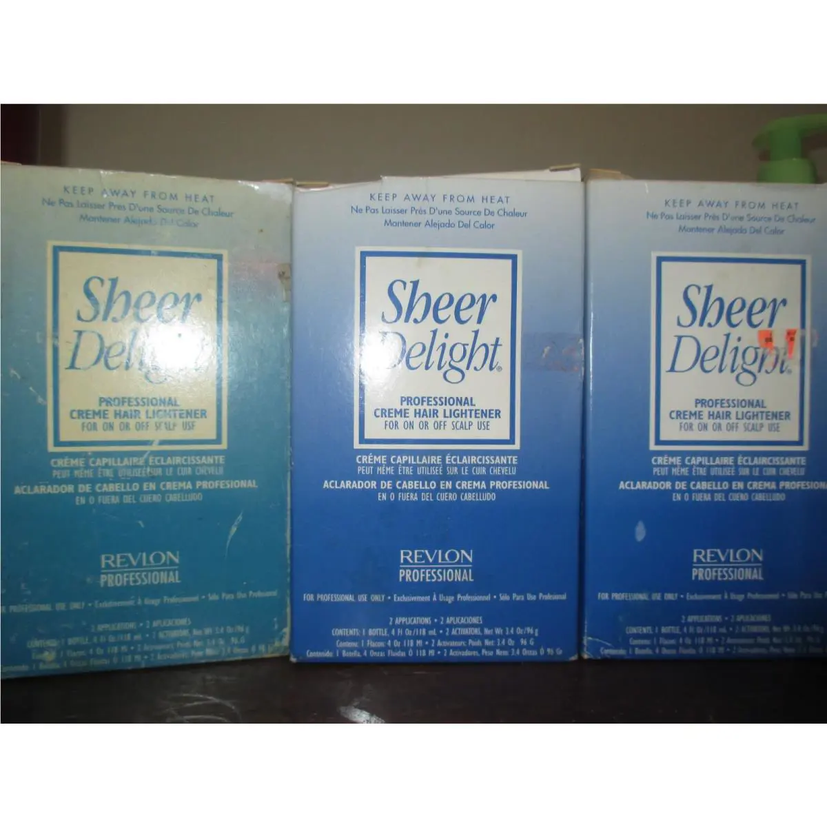 Lot of 3 Revlon Sheer Delight Creme Hair Lightener Kit. 2 Applications