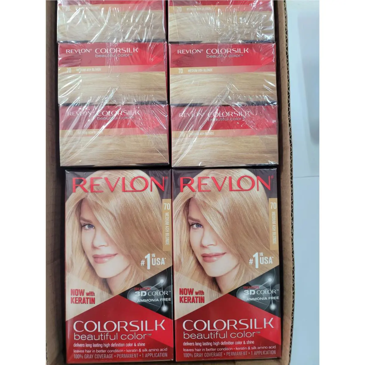12 Pk Revlon Colorsilk Beautiful Color™ Hair Color - 70 Medium Ash Blonde
