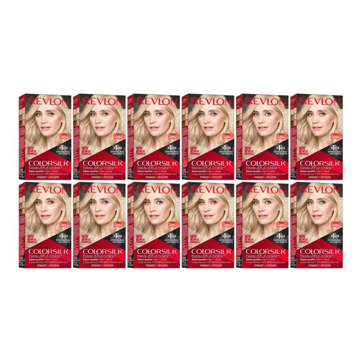 Revlon Colorsilk Hair Color - 04 Ultra Light Natural Blonde Pack of 12