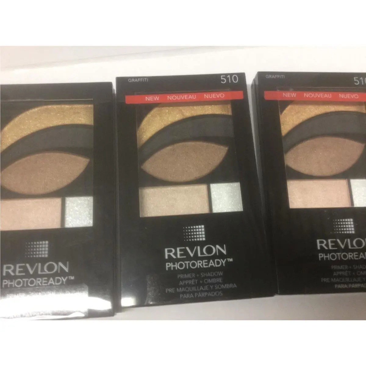 3 X Revlon Photoready Compact Primer+eye Shadow Palette 510 Graffiti New