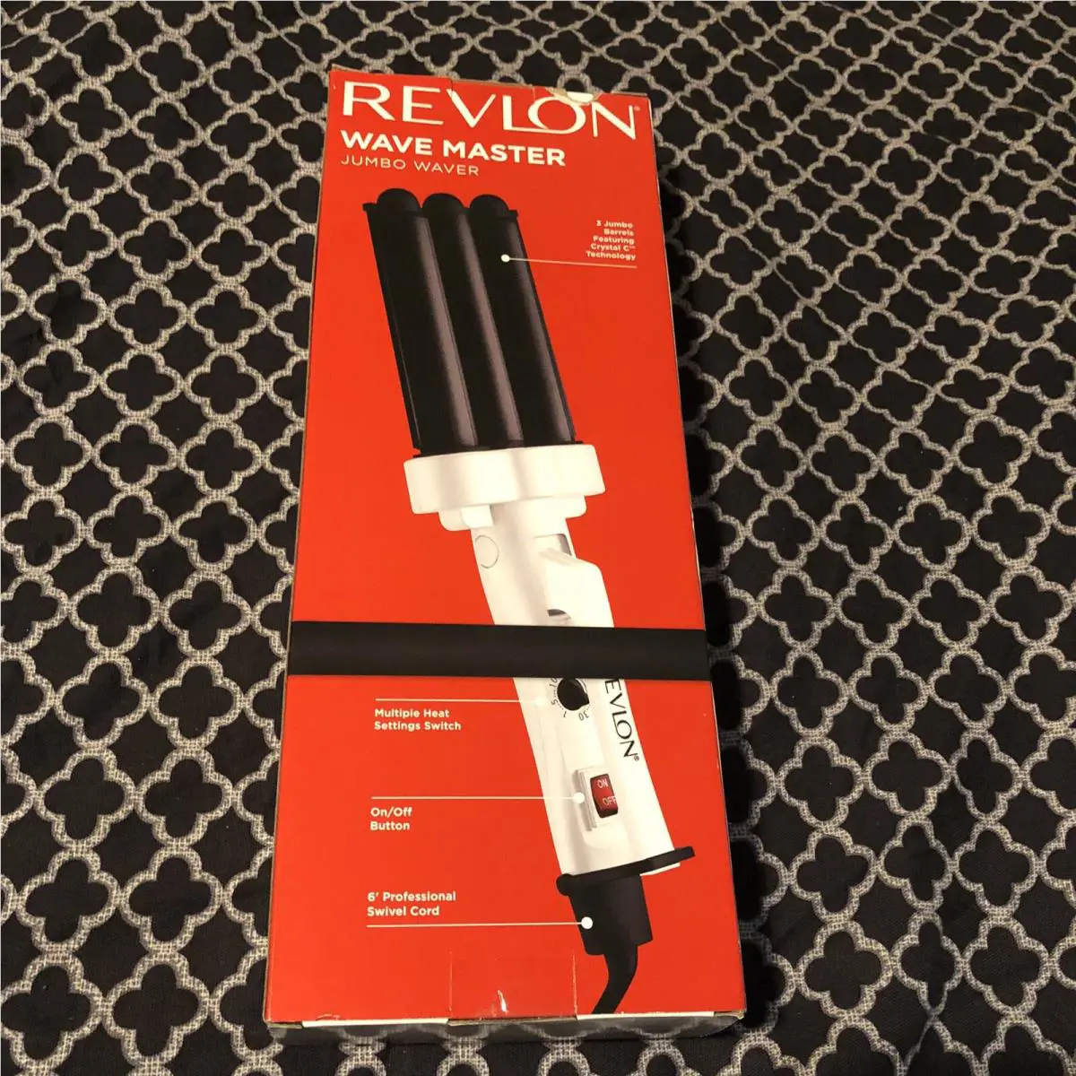 Revlon 3 Barrel Jumbo Hair Waver Long-lasting Natural Looking Waves Black White
