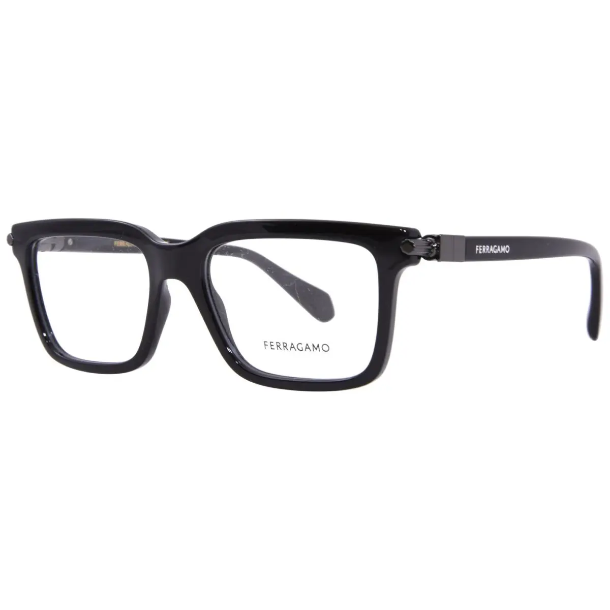 Salvatore Ferragamo SF2978 001 Eyeglasses Men`s Black/silver Full Rim 54mm