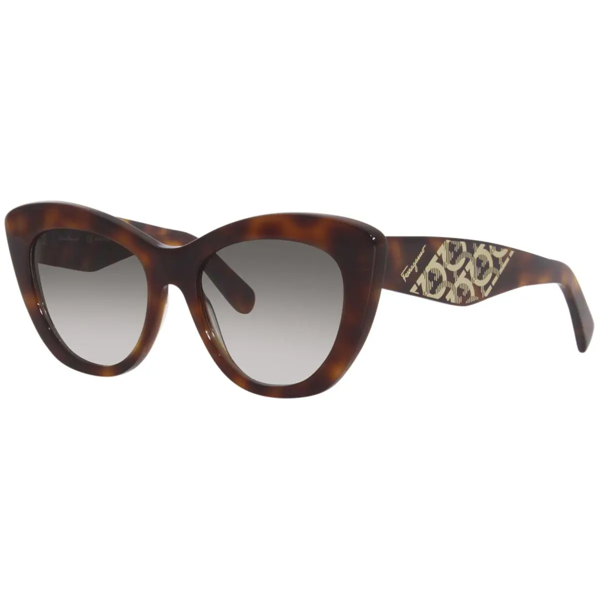 Salvatore Ferragamo SF1022S 214 Sunglasses Women`s Tortoise/green Gradient 53mm - Frame: Brown