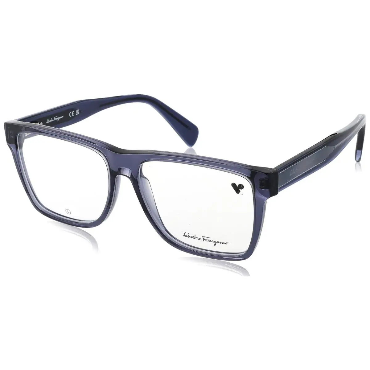Salvatore Ferragamo SF 2953 420 Crystal Navy Eyeglasses 56/15/145 - Frame: Navy, Manufacturer: 420