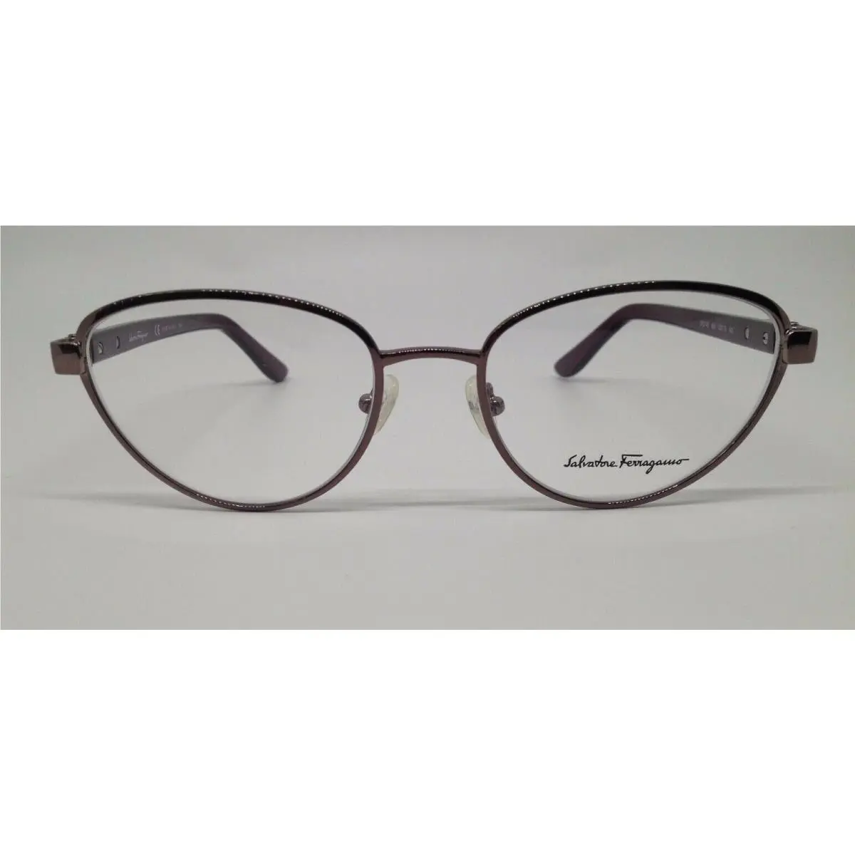 Salvatore Ferragamo SF2145 Rose Pink 606 Metal Eyeglasses Frame 52-18-140 Cateye