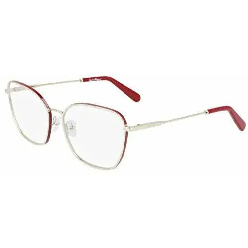 Salvatore Ferragamo SF 2203 735 Gold Red Eyeglasses 55mm with SF Case - Frame: Gold & Red, Manufacturer: 735