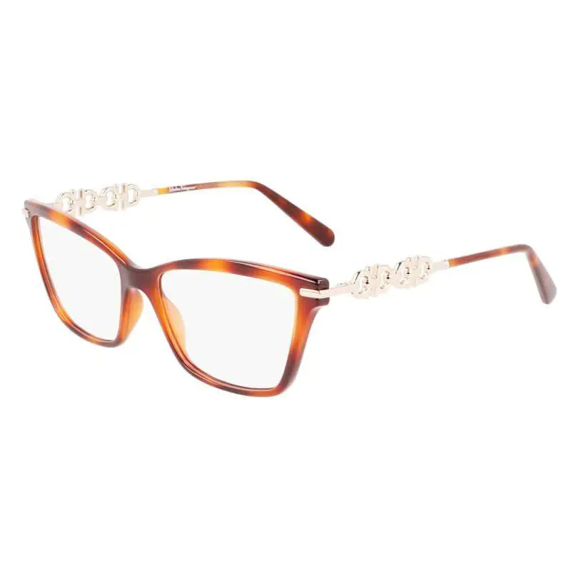 Salvatore Ferragamo SF 2921 214 Tortoise Eyeglasses 55/15/145 with SF Case - Frame: Tortoise, Manufacturer: 214