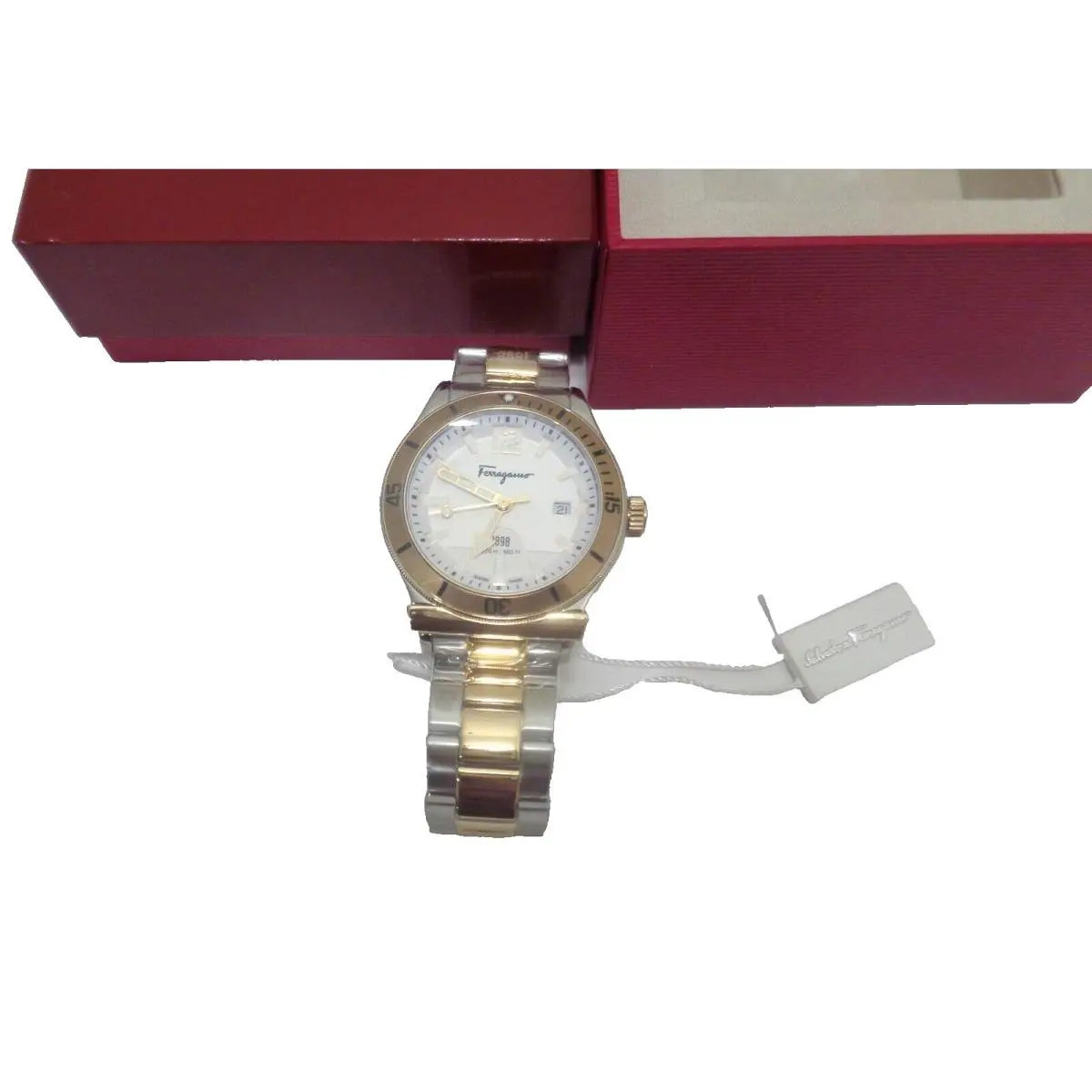 Salvatore Ferragamo 1898 Sport Quartz Silver Dial Men`s Swiss Watch