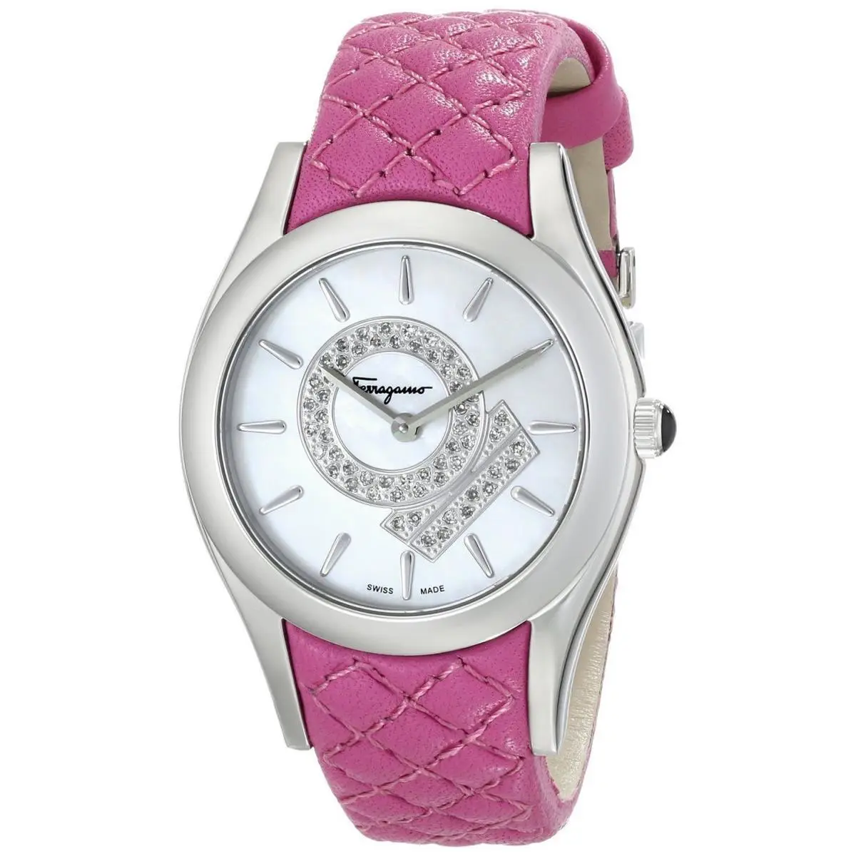 Salvatore Ferragamo Lirica Diamond Pink 33mm Ladies Watch FG4010014