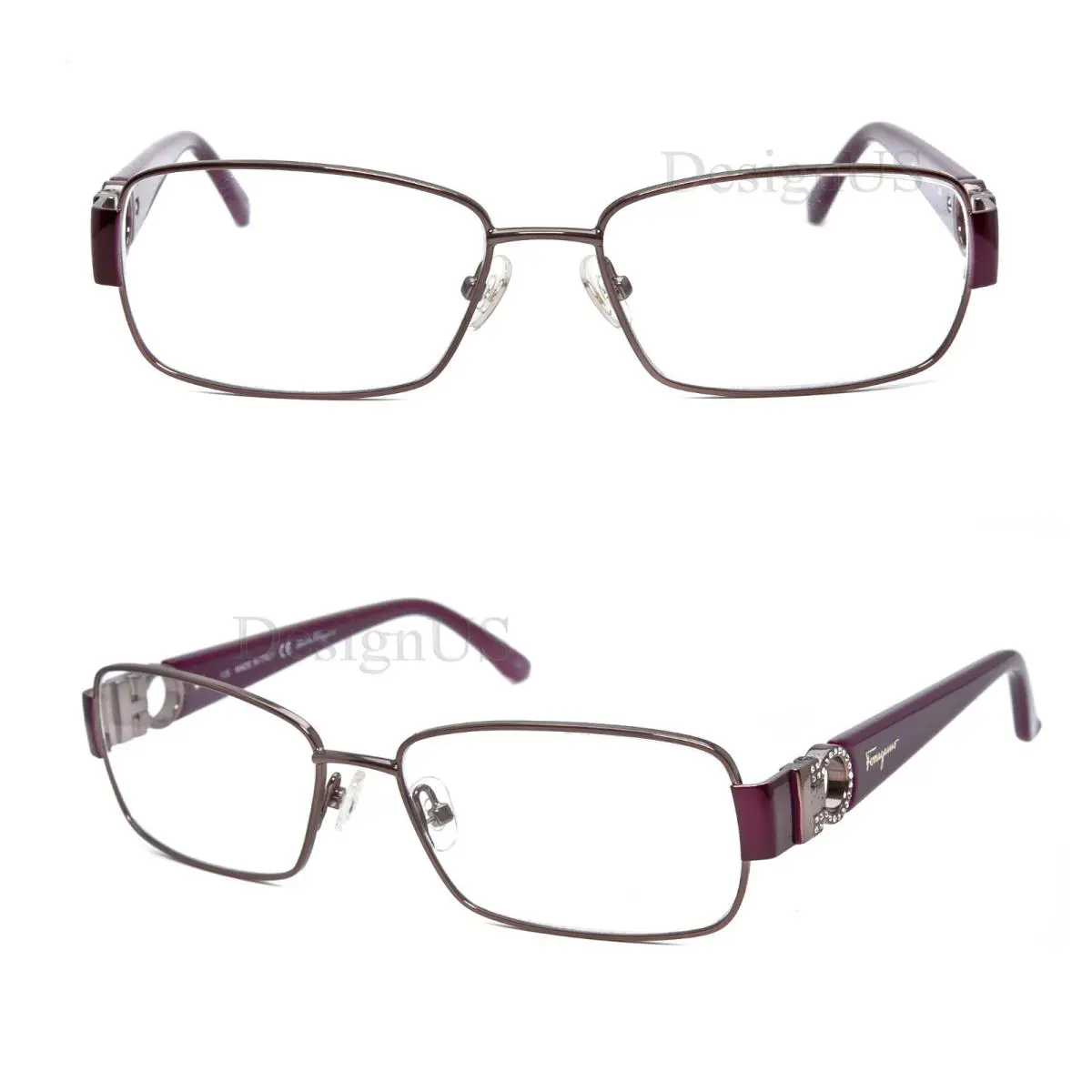 Salvatore Ferragamo SF2124R 213 Crystal Brown 54/15/135 Eyeglasses Italy
