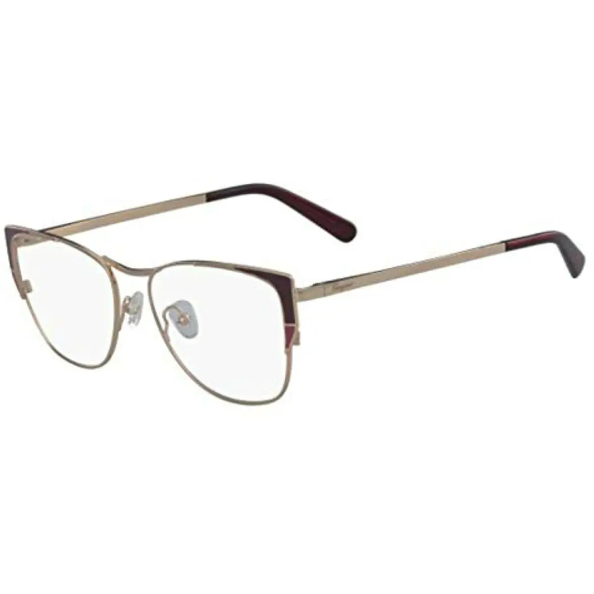Salvatore Ferragamo SF2163 780 Rose Gold Bordeaux Eyeglasses 53mm W/case