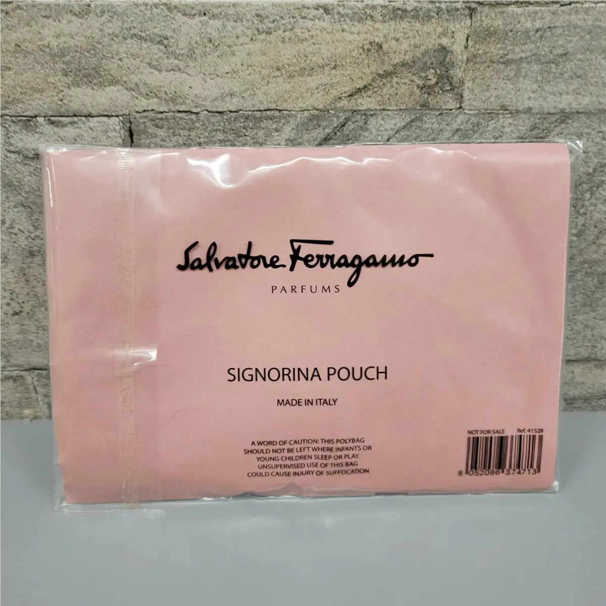 Salvatore Ferragamo Signorina Pouch Metallic Pink Made in Italy 8 x6