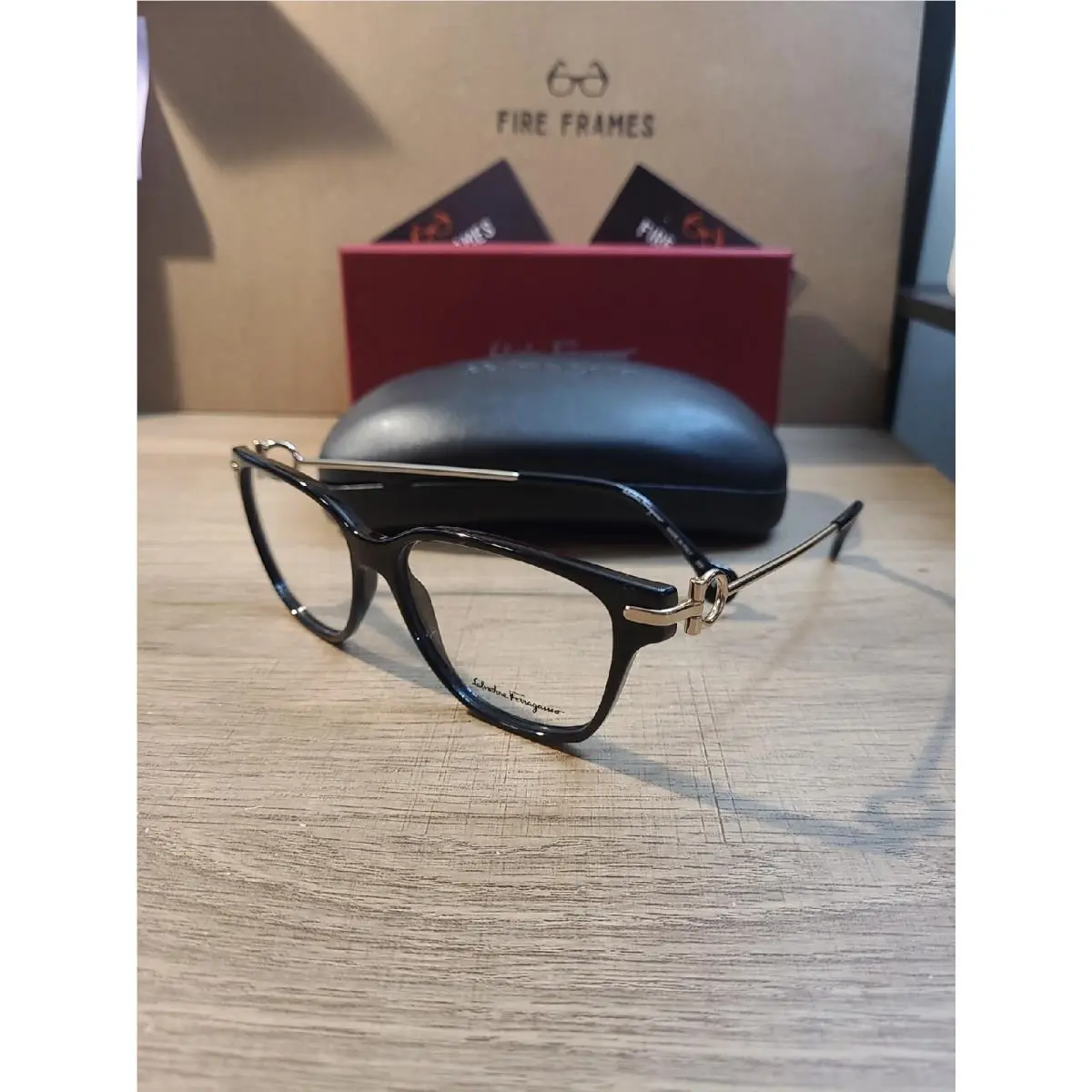 Salvatore Ferragamo SF2864 001 Shiny Black Eyeglasses Frames 53-14-140 Italy