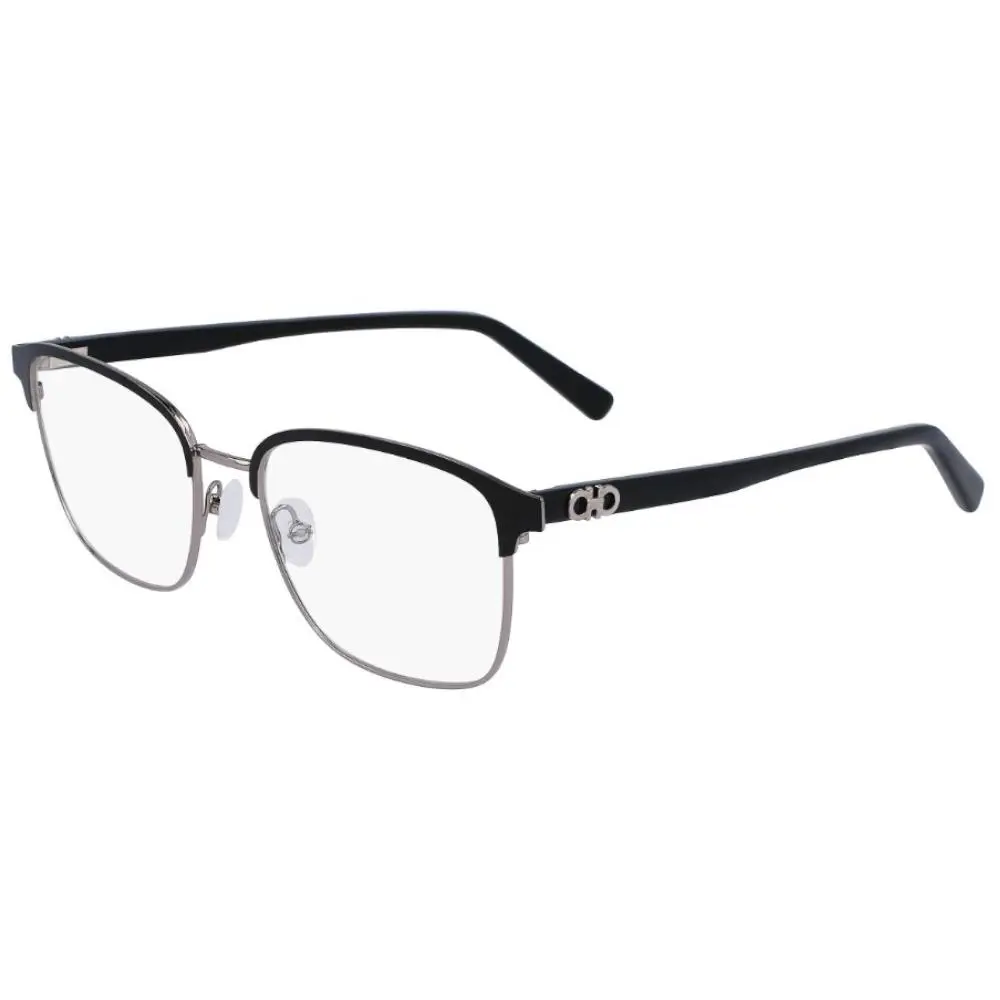 Salvatore Ferragamo SF2225 038 Eyeglasses Men`s Ruthenium/black Full Rim 53mm