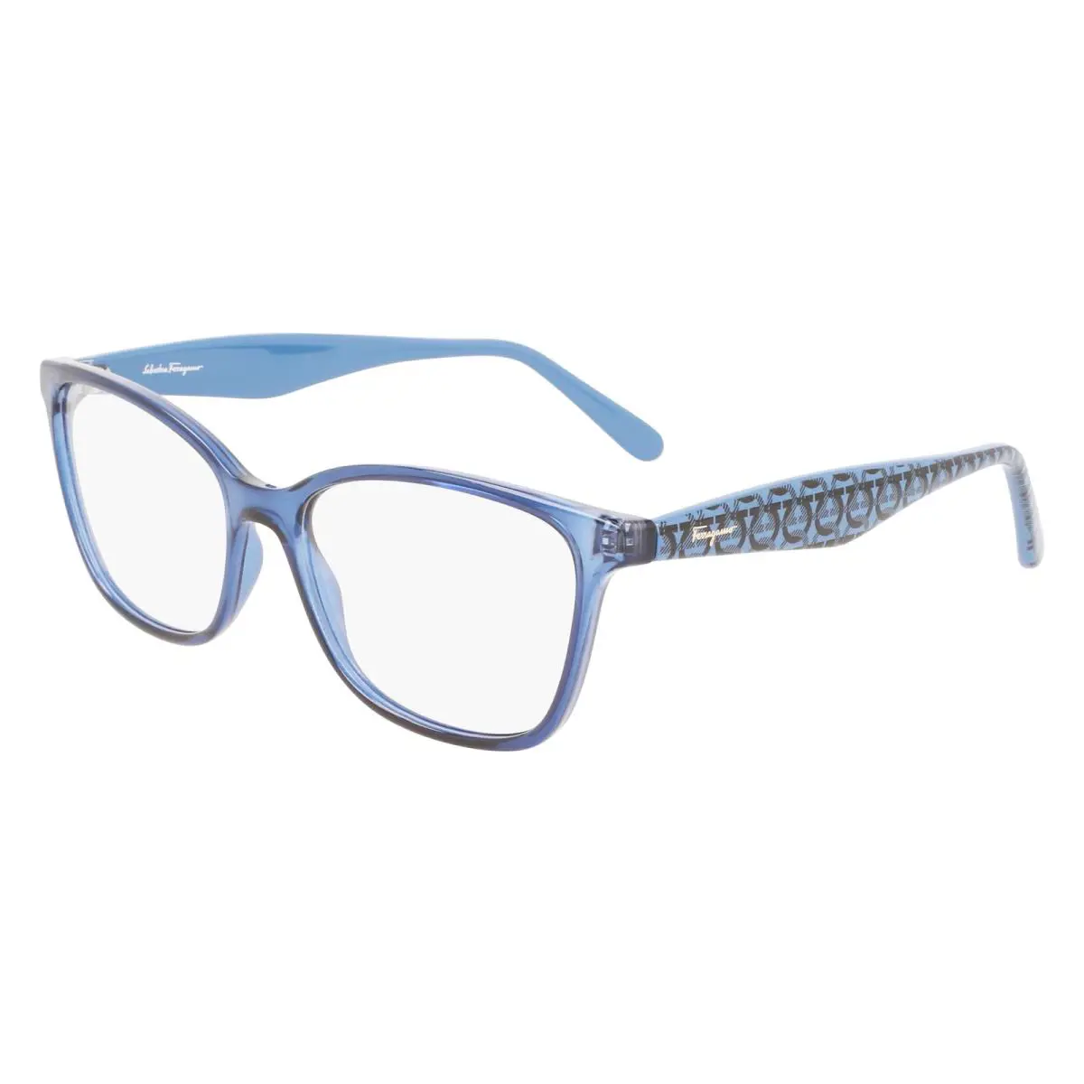 Salvatore Ferragamo SF 2918 432 Crystal Blue Eyeglasses 55/16/140 with Case - Frame: Blue, Manufacturer: 432