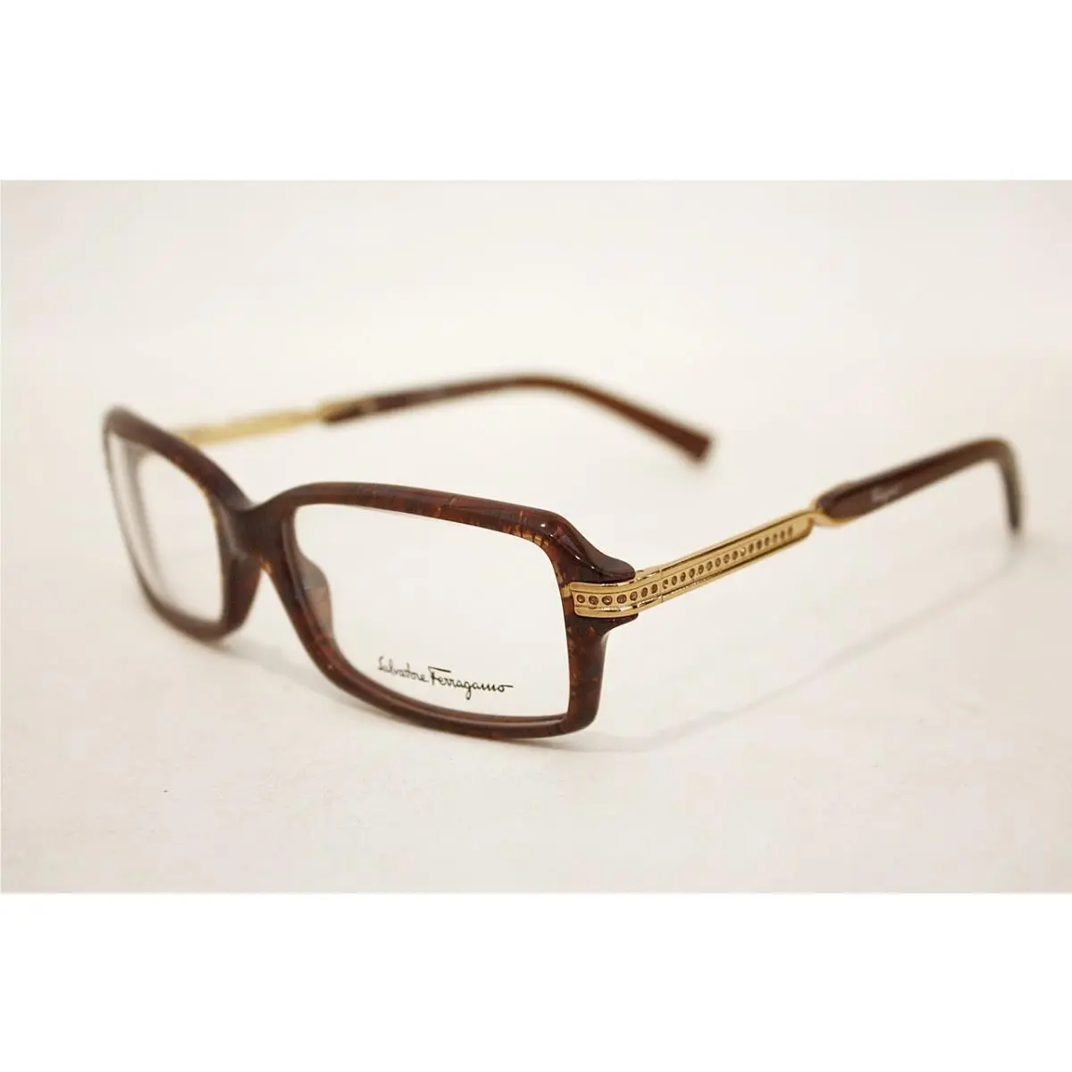 Salvatore Ferragamo 2665B Eyeglasses Frame 631 Brown Gold 51mm Women