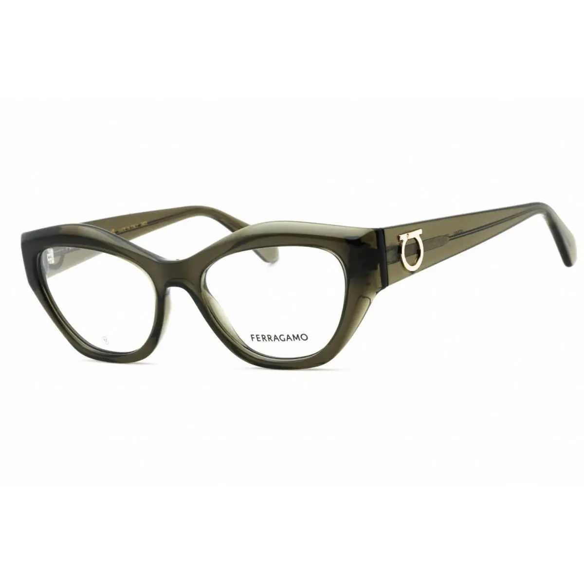 Salvatore Ferragamo Women`s Eyeglasses Transparent Khaki Frame SF2982 320