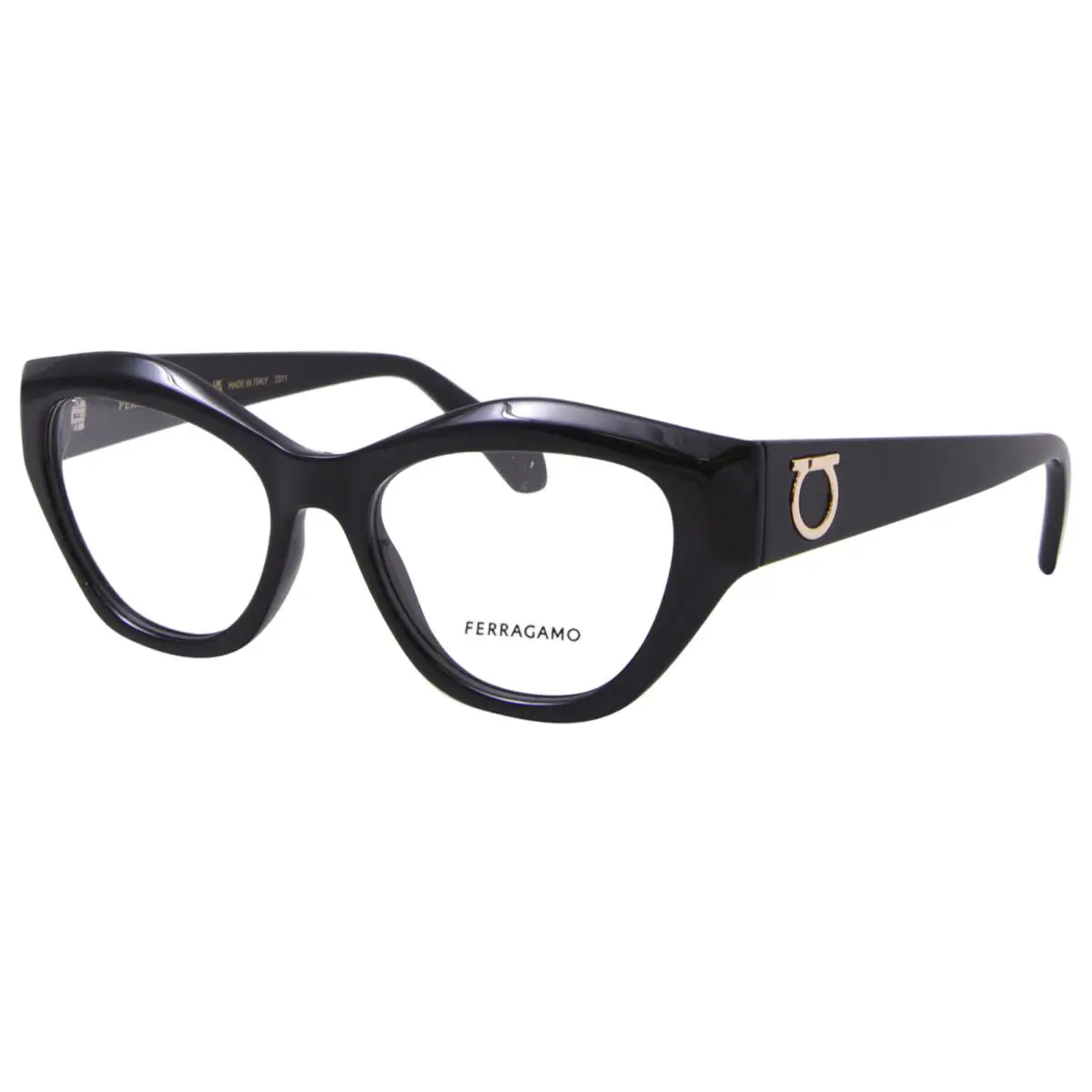 Salvatore Ferragamo SF2982 001 Eyeglasses Women`s Black Full Rim Cat Eye 52mm