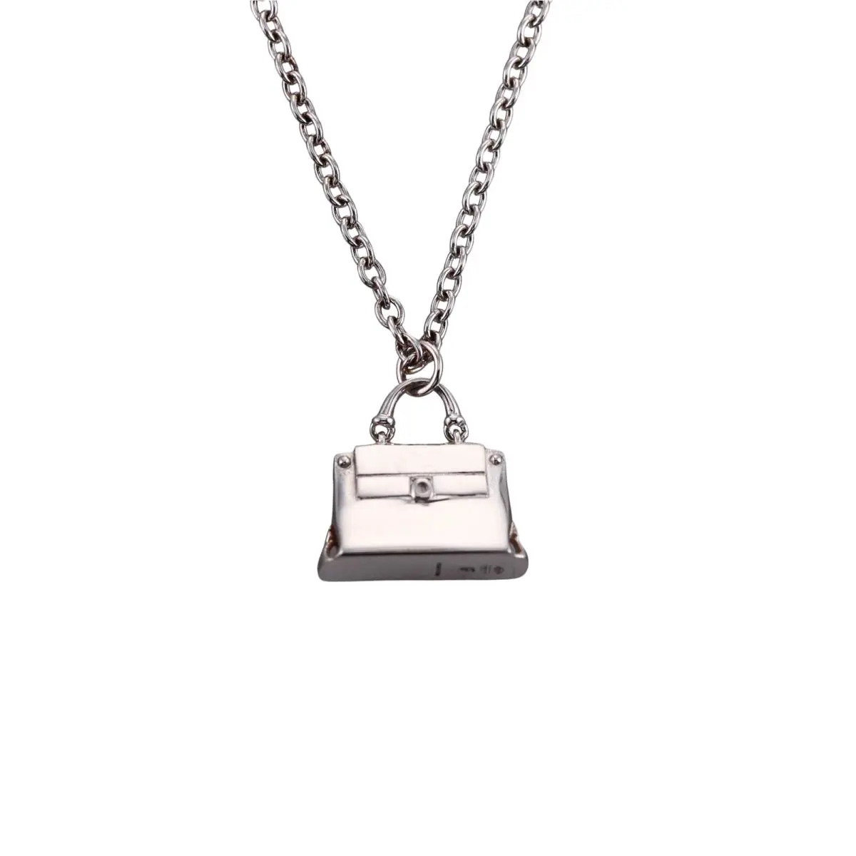 Salvatore Ferragamo Sterling Silver Pendant Necklace 704716