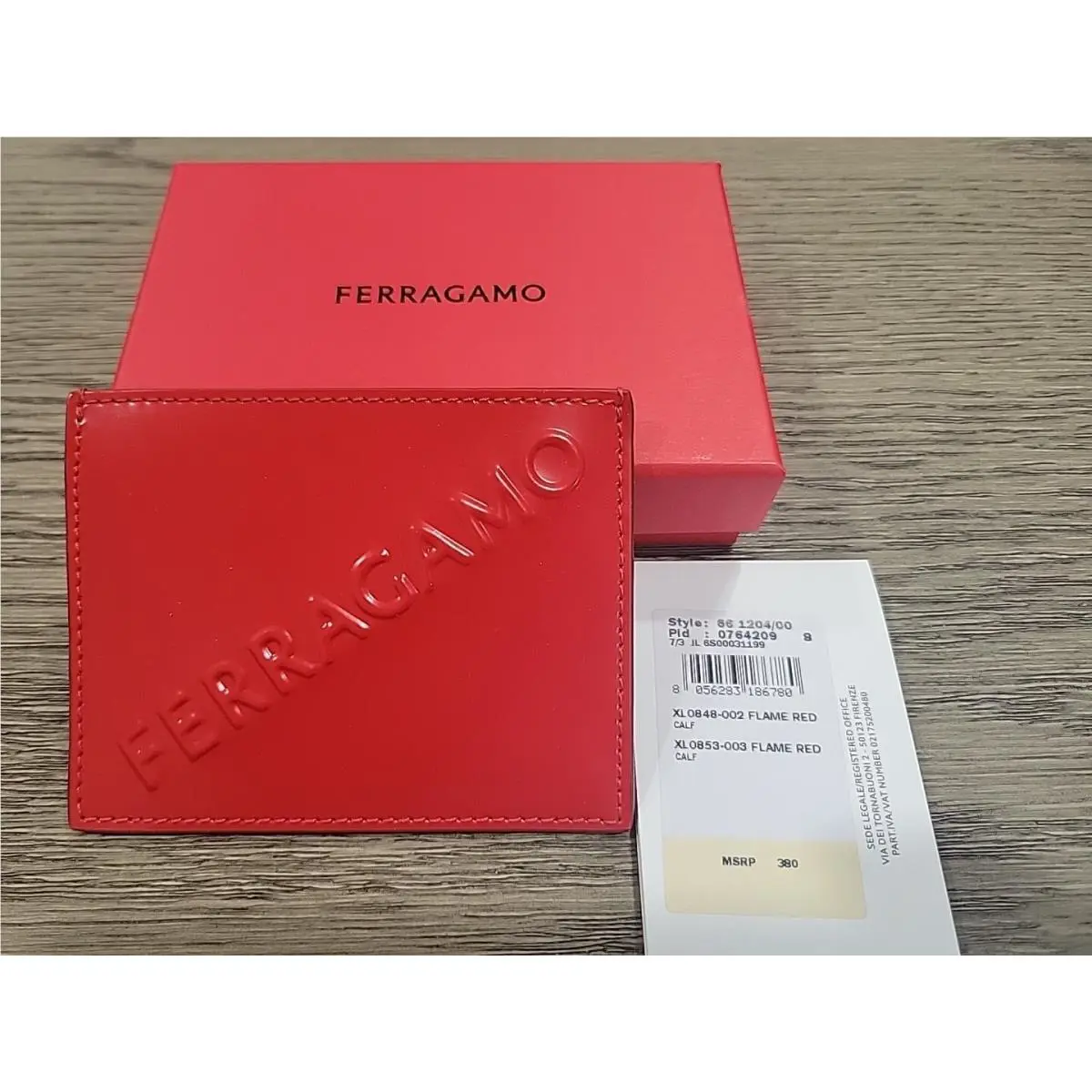 Salvatore Ferragamo Bed Card Case Holder Wallet