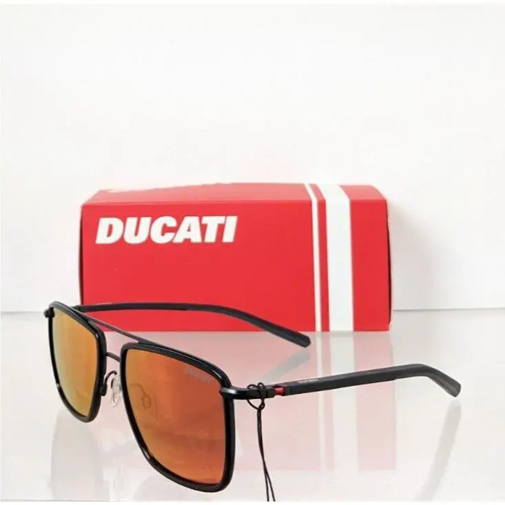 Sunglasses DA 7002 002 56mm Black Red Iridium Frame by Ducati