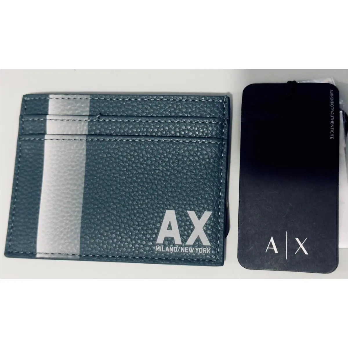 Armani Exchange Mens Leather Signature Milano York Logo Wallet