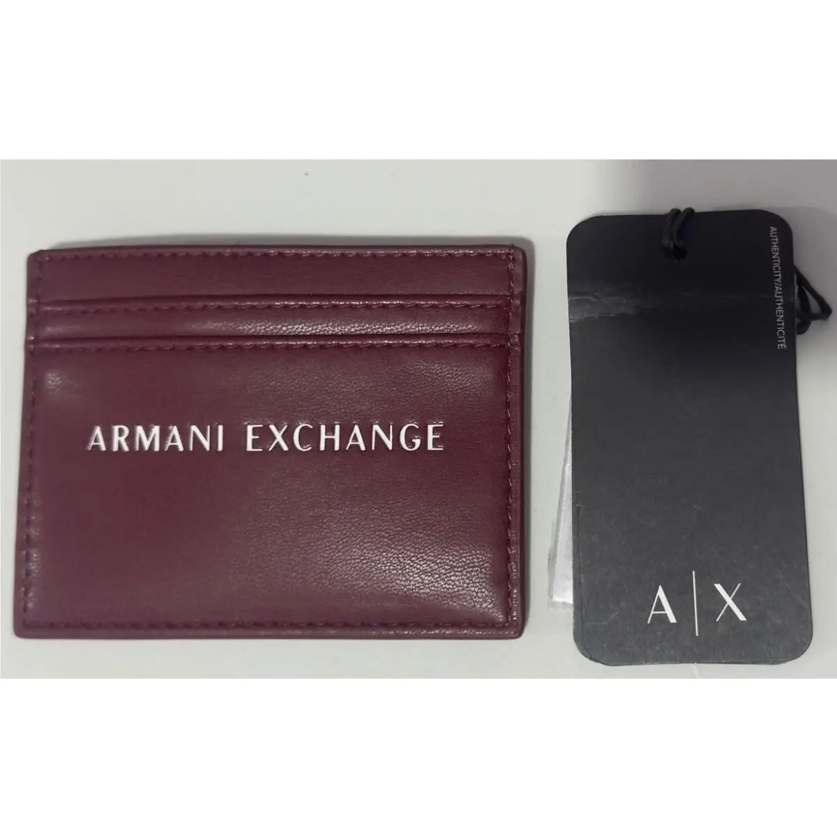 Armani Exchange Mens Leather Signature Logo Wallet