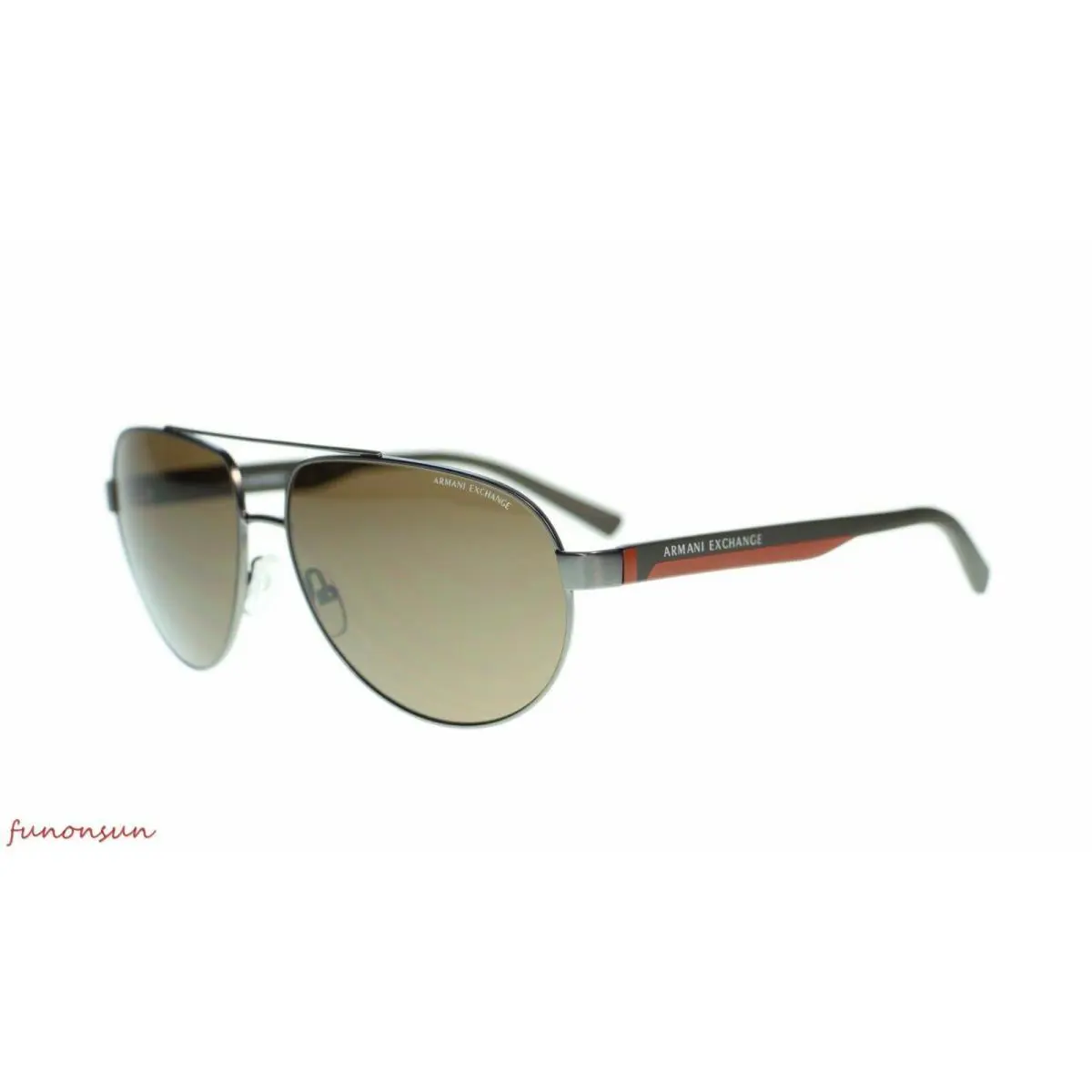 Armani Exchange Men Aviator Sunglasses AX2022 Metal Frame 60mm