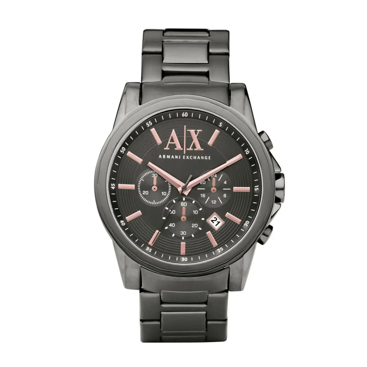 AX Armani Exchange Chronograph Watch For Men with Leather Stainless Steel