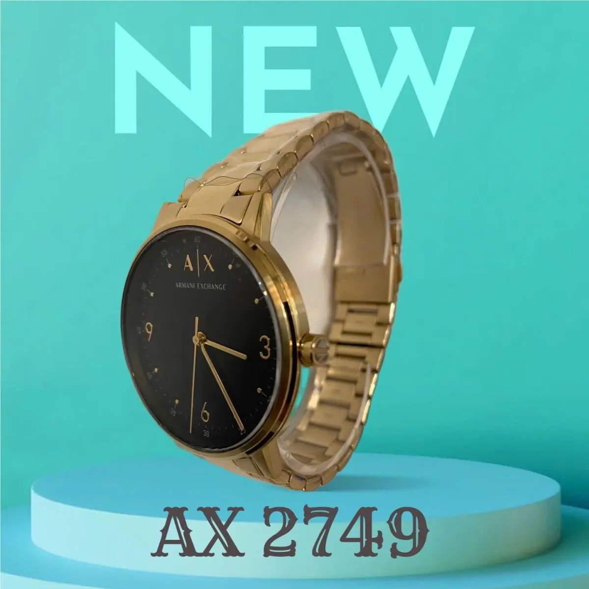 Armani Exchange AX 2749 Three-hand Gold-tone Stainless Steel Men s Watch