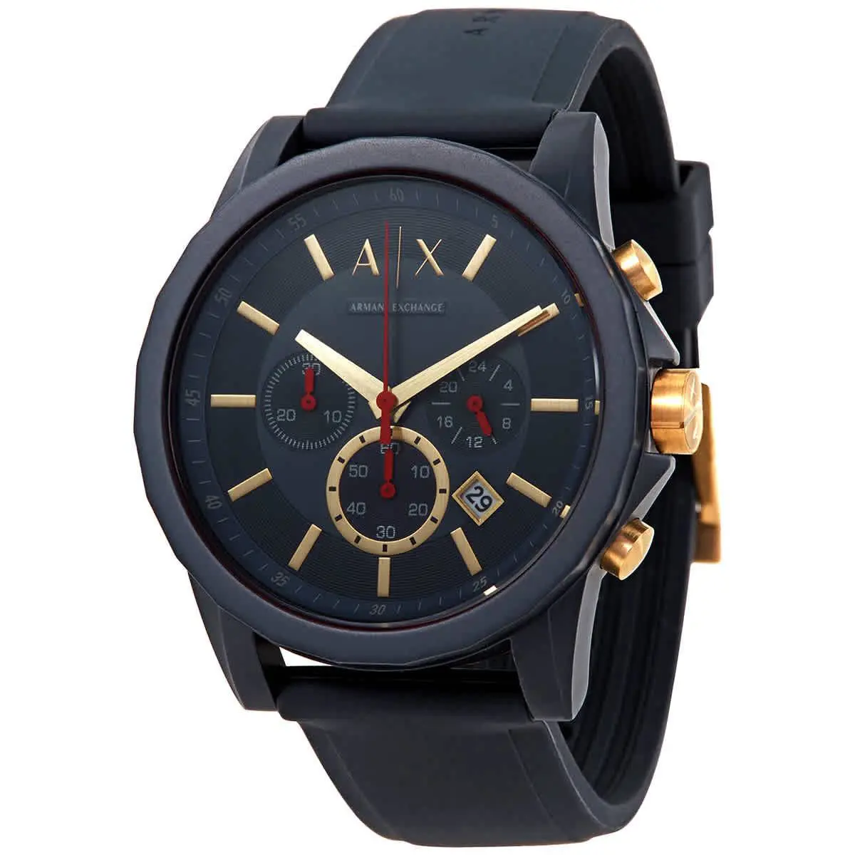 Outerbanks Chronograph Quartz Blue Dial Men`s Watch AX1335 by Armani Exchange