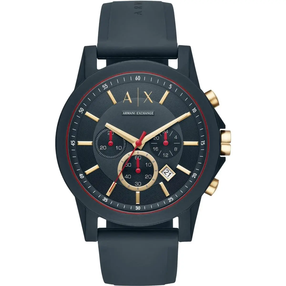 AX1335 44mm Men Casual Stainless Black-tone Black Dial 50m by Armani Exchange